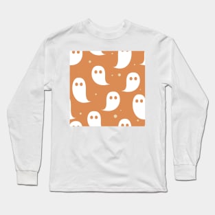 Spooky Halloween Pattern Long Sleeve T-Shirt